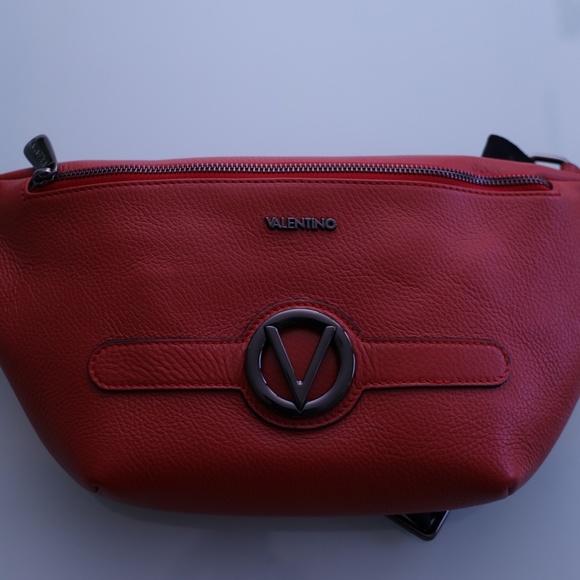 Valentino Crossbody Red Leather Bag - Picture 4 of 6
